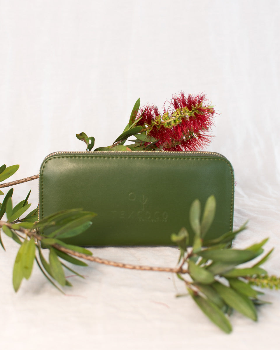 Cactus Leather Manita Hand Held Wallet For Women | Texcoco Collective